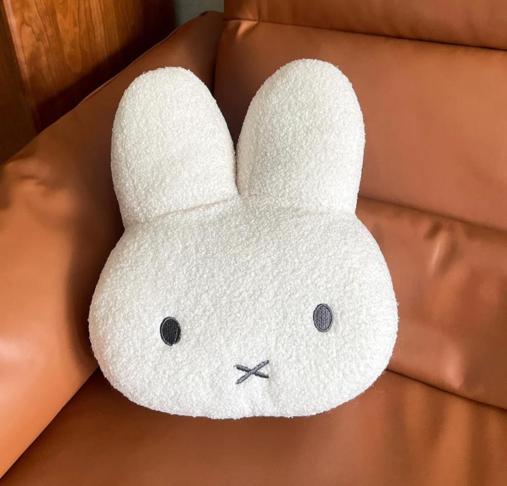 Sleeping Miffy Plush Cushion, Body Pillow, Soft, Stylish, Cute Character Item, 40x30cm (Normal/Beige)