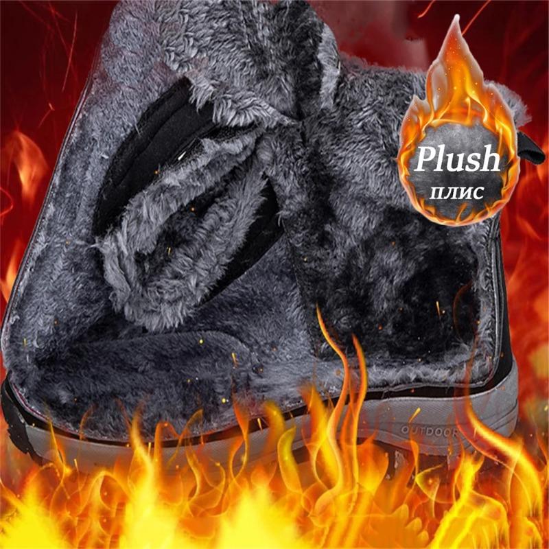 Cizme de zăpadă pentru bărbați de iarnă pentru cuplu pantofi sport impermeabili pentru ocazional cizme pentru bărbați calde de pluș Cizme de drumeție pentru bărbați în aer liber Pantof de călătorie de lucru