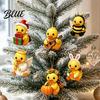 Family Ritual Holiday Gift Duck Advent Calendar 24-Day Christmas Countdown Box with Cute Acrylic December Daily Surprise Toy Tree Hanging Decor for