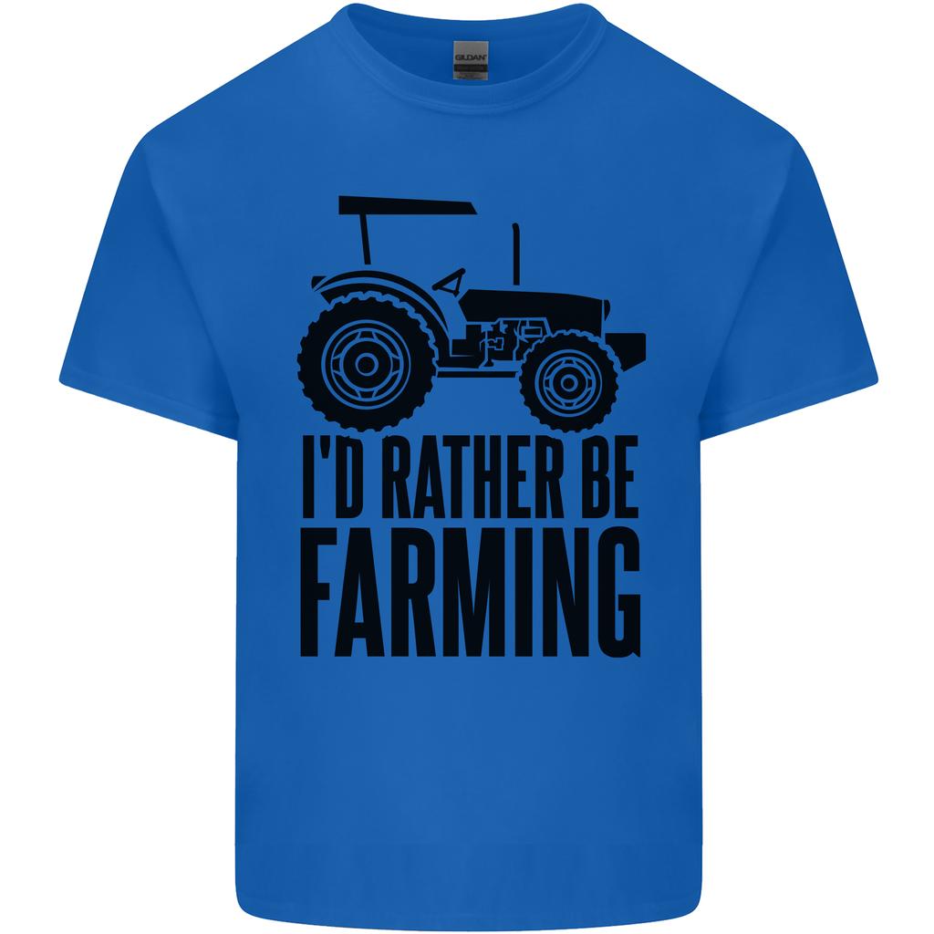 Id Rather Be Farming Farmer Tractor Unisexs Light Cotton TShirt