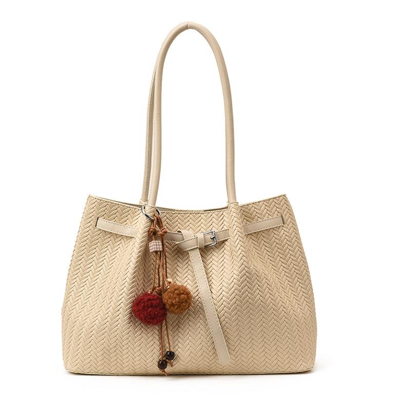 Retro Tragetasche, Unterarmtasche mit großem Fassungsvermögen, Hoher Erscheinungsgrad, Ein-Schulter-Tasche, Modische Pendler-Großtasche