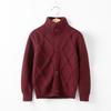 Children's High Neck Wool Cardigan - Warm Knitted Sweater for Autumn/Winter, Sizes 2-11 Years