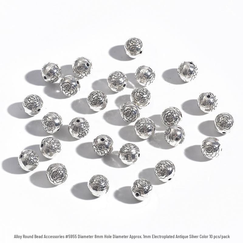 DIY Jewelry Accessories: Alloy Round Bead Spacer, Bracelet & Necklace Connectors, Pendant Buckle