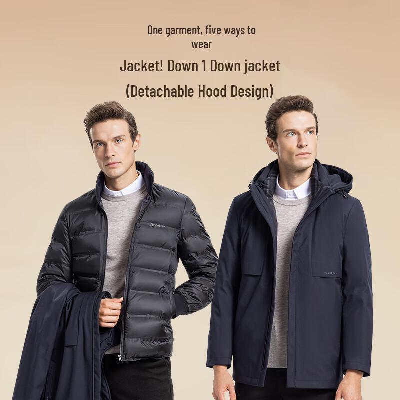 Shanshan Men's 3-in-1 Detachable Goose Down Parka