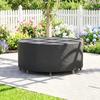 Round Garden Furniture Cover, Waterproof Garden Table Cover, 420D Heavy Duty Oxford for Outdoor, Dia.214 x 70 cm, Black