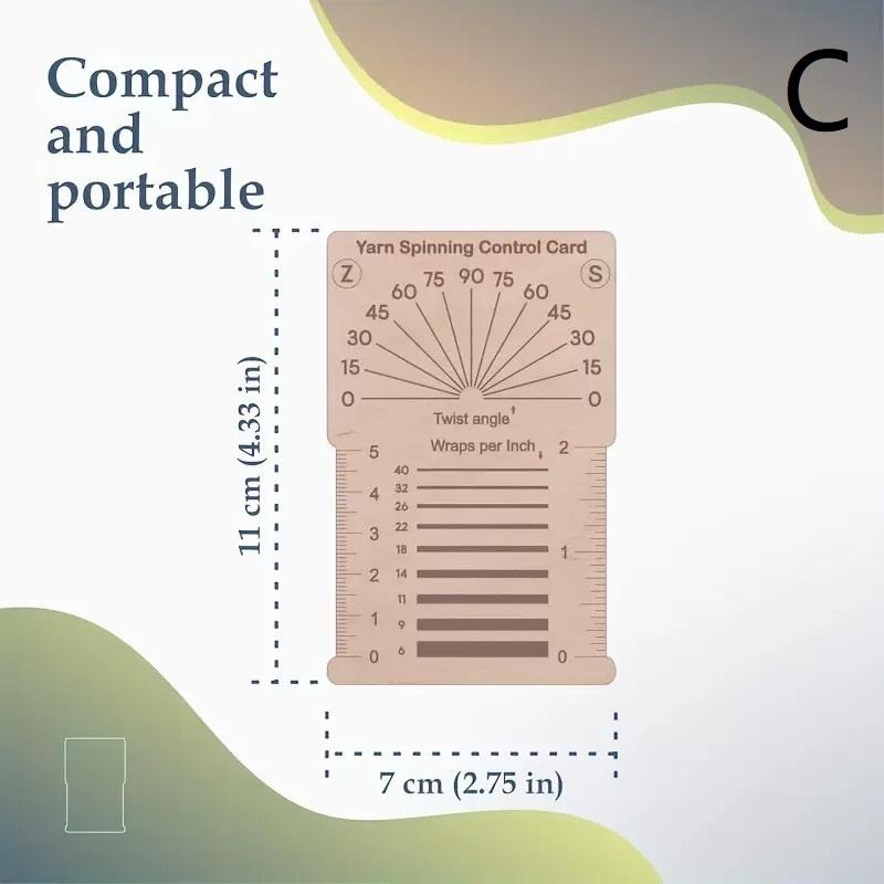 Wood Knitting Needle Gauge Square Ruler Embroidery Thread Bobbins Floss For Spinners Yarn Measuring Tools Sewing Supplies