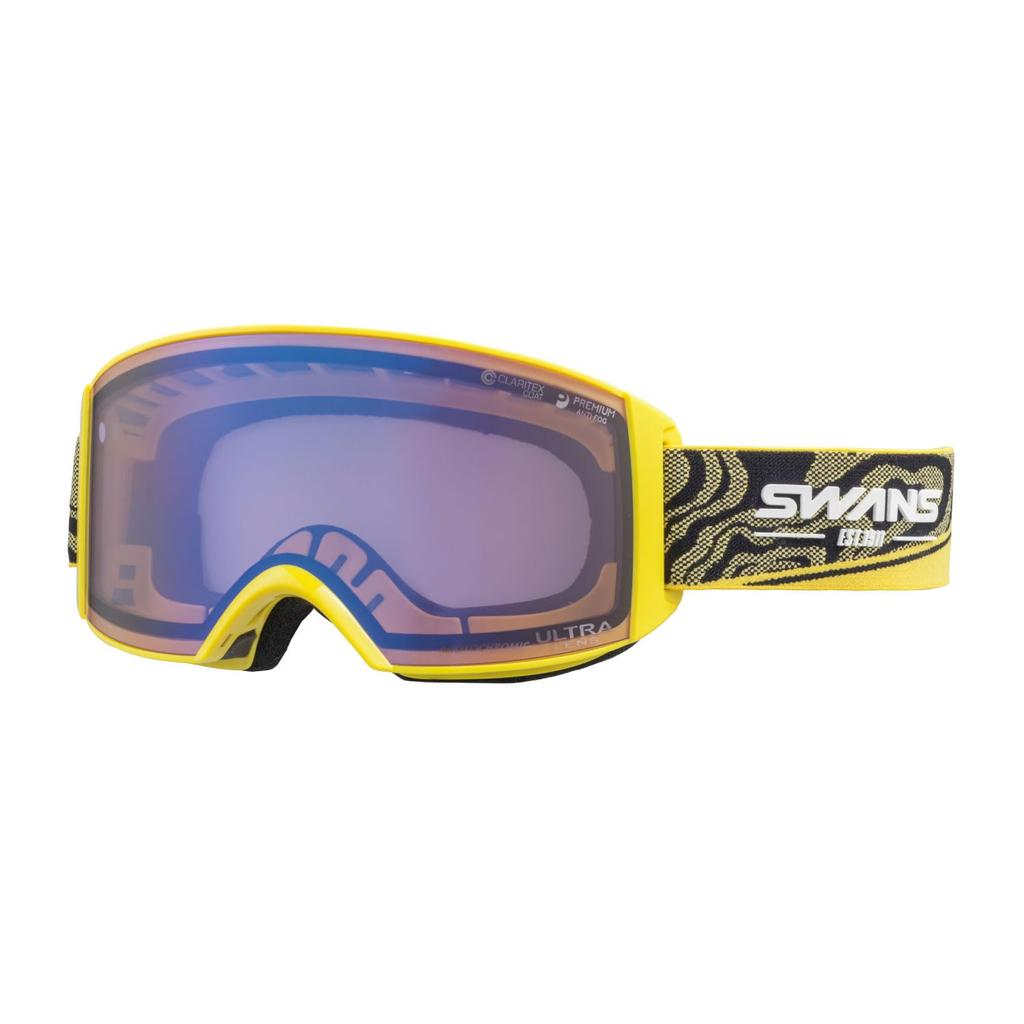 [SWANS] Japanese Snow Goggles RACAN RA-MDH-CU-LP Y Ice Mirror x ULTRA Light Purple Dimmable Ski Snowboard Glasses Compatible Dimmable Anti-Fog Mirror