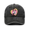 Retro Washed Mickey Mouse Print Baseball Cap Men Women Vintage Kpop Snapback Cap Adjustable Breathable Trucker Hat Sunscreen Hat