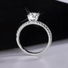 Slightly inlaid oval egg-shaped moissanite ring wholesale European and American style diamond ring daily jewelry gift accessories