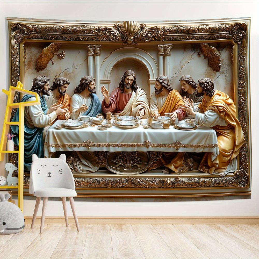 Arazzo dell'Ultima Cena Perfetto per l'Arredamento della Camera da Letto Wall Art Design Classico e Ispiratore Ideale per Amanti del Religioso e dell'Arte