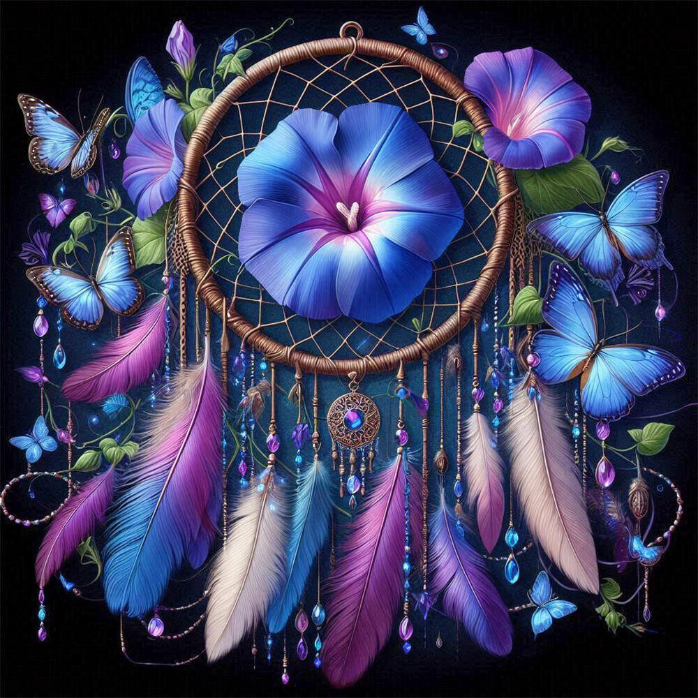 Owl Diamond Mosaic Dreamcatcher Diamond Painting Animal Full Square Round Drill Embroidery Cartoon Bedroom Decoration