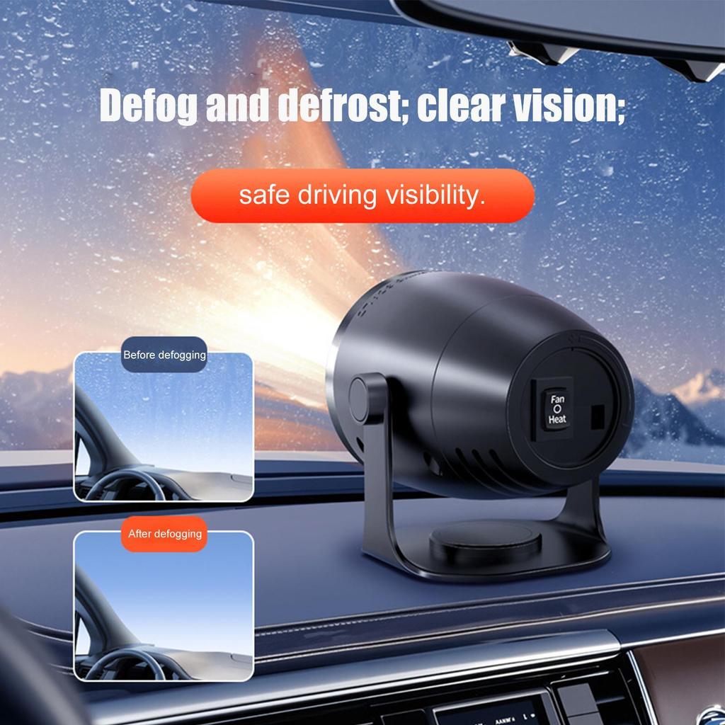 Car Heater Hot Air Blower 24V 150W Automatic Electric Fan Universal Winter Warmer Demister Windshield Defroster Heating System