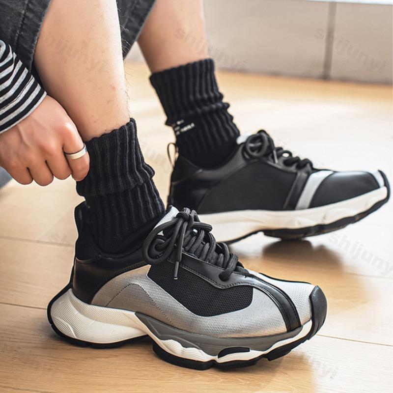 Fashion 2025 Autumn New Men's Fashion Niche Design Casual Thick Soled Sports Shoes Mesh Breathable Comfortable Low Top Platform sneakers