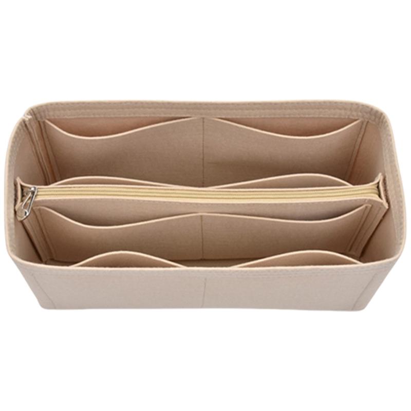 

Multifunctional Bag in Bag Felt Organizers with Metal Zippered Easy Storage Purse Insert Organiser Handbag Inner Pocket