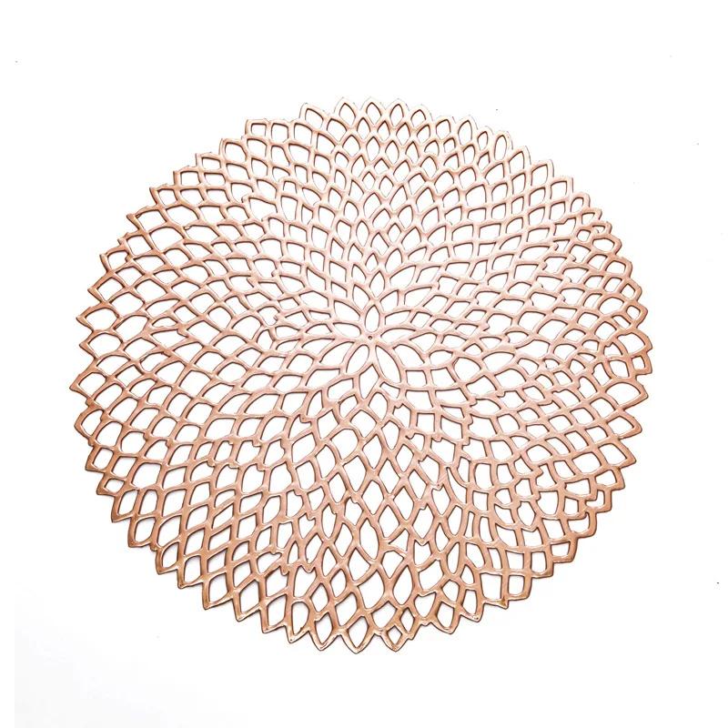 New Placemat for Dining Table Mat Soft PVC Round Placemat Hot Resistant Mats Coffee Cup Table Coaster Home Desktop Decoration