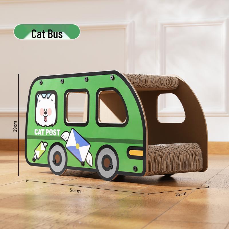 Odolná dvojvrstvová doska na škrabanie a ležanie pre mačky - Odolná voči škrabaniu a opotrebovaniu, z vlnitej lepenky