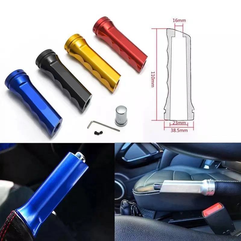 Manșon de frână de mână din aluminiu pentru mașină de curse în stil MOMO, decorare anti-alunecare, capac de protecție pentru mânerul frânei de mână JDM