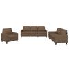Vidaxl 3-Piece Lounge Set, Fabric Upholstered, Brown