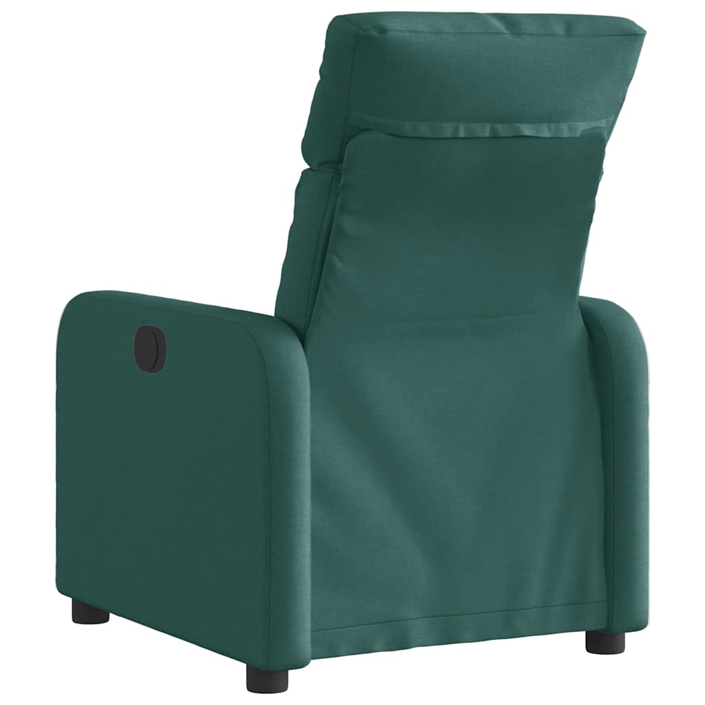Electric Recliner Chair Dark Green Fabric