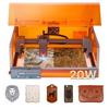 Laser Engraver, 20W, Laser Engraving and Cutting Machine with Enclosure, Laser Cutter Engraver Machine, 7000 Mm/min, 300 X 300 Mm Working Area