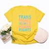 Trans Right Are HuUnisex Rights Shirt LGBTQ Tee Unisex Women Short Sleeve Tshirts Vintage Unisex Streetwear Tshirt Pride Month TShirt