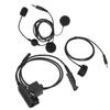 Motorcycle Headset Mic Kit with Adapter Walkie Talkie Helmet Earpiece for Baofeng UV 9R PLUS
