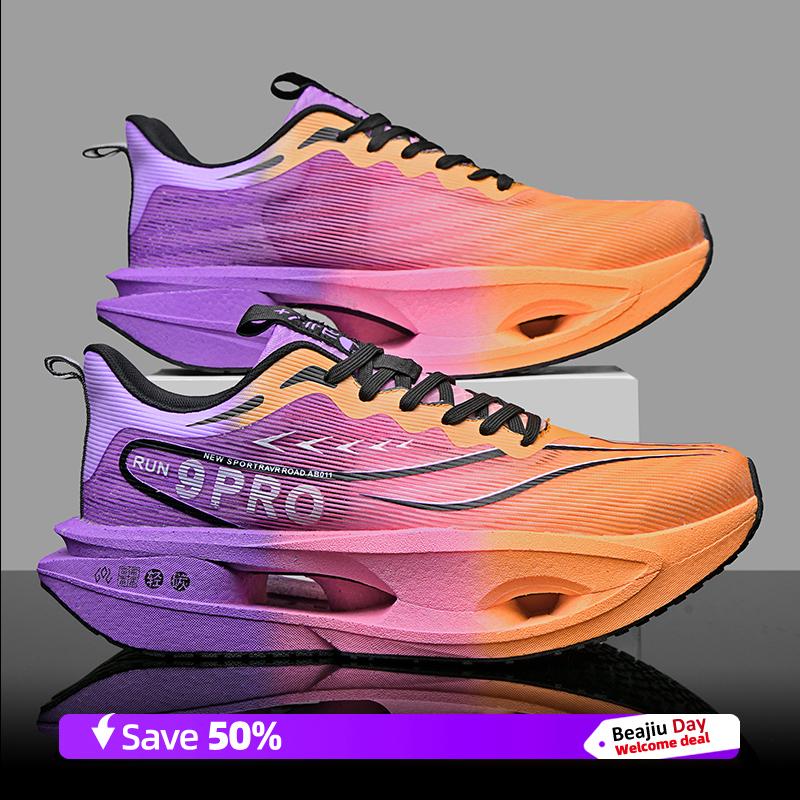 

Кроссовки мужские тренировочные специализированные марафонские спортивные дышащие легкие женские удобные нескользящие повседневные кроссовки 45 фиолетовый