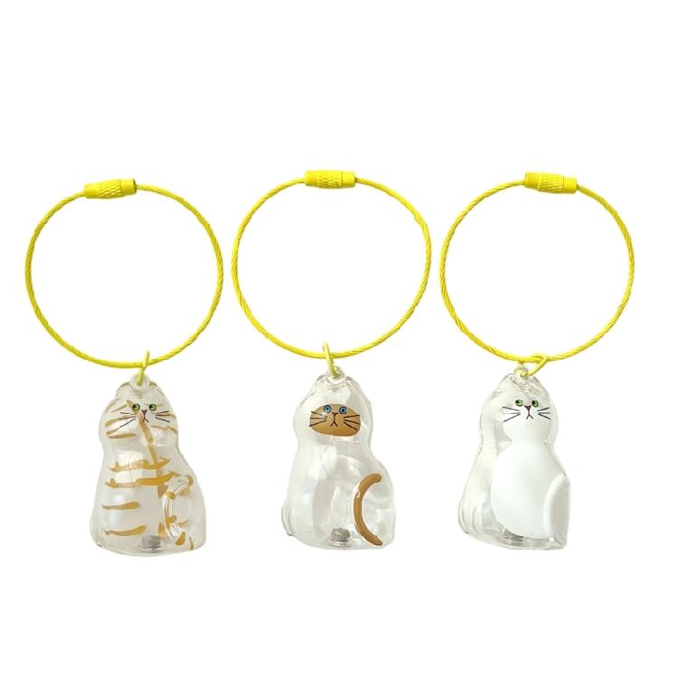Textured Feline Hair Organiser Case Pendant Keychain Novelty Memorial Gift Box Accessory For Practical Gift Giving