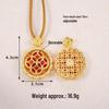 Ancient Gold Sand Eight-Treasure Compass Blessing Necklace - Chinese Retro Copper Alloy Jewelry