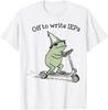 Off To Write IEPs - School Psychologist IEP Frog Scooter T-Shirt