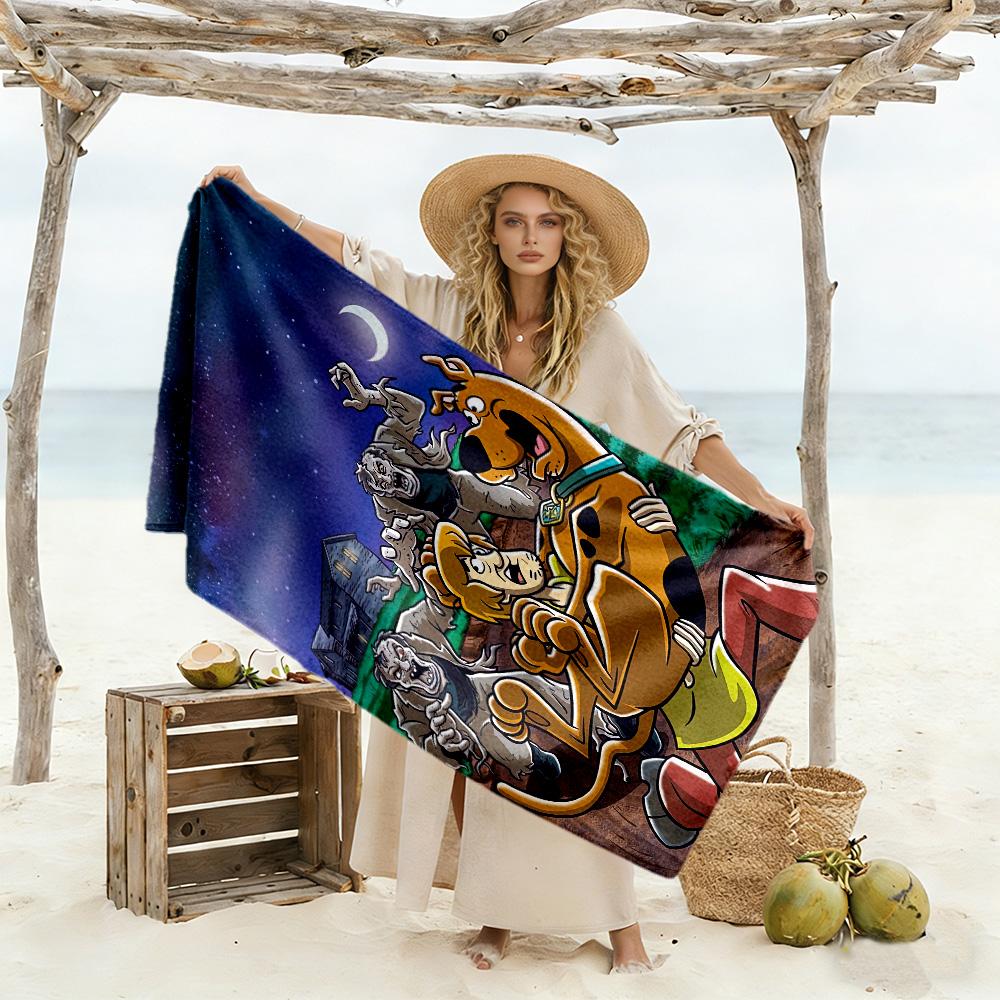 Scooby-doo soft beach towel Foldable Printed beach towel Fashion Lovers Perfect Gift for Friends & Family