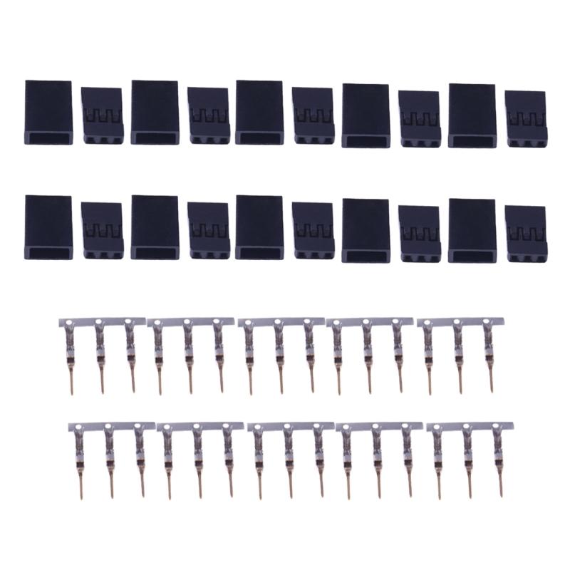 For Futaba Servo Receiver Connectors Plugs with Lock and Male Female Terminals Crimps Pin Kit for Quadcopter Battery