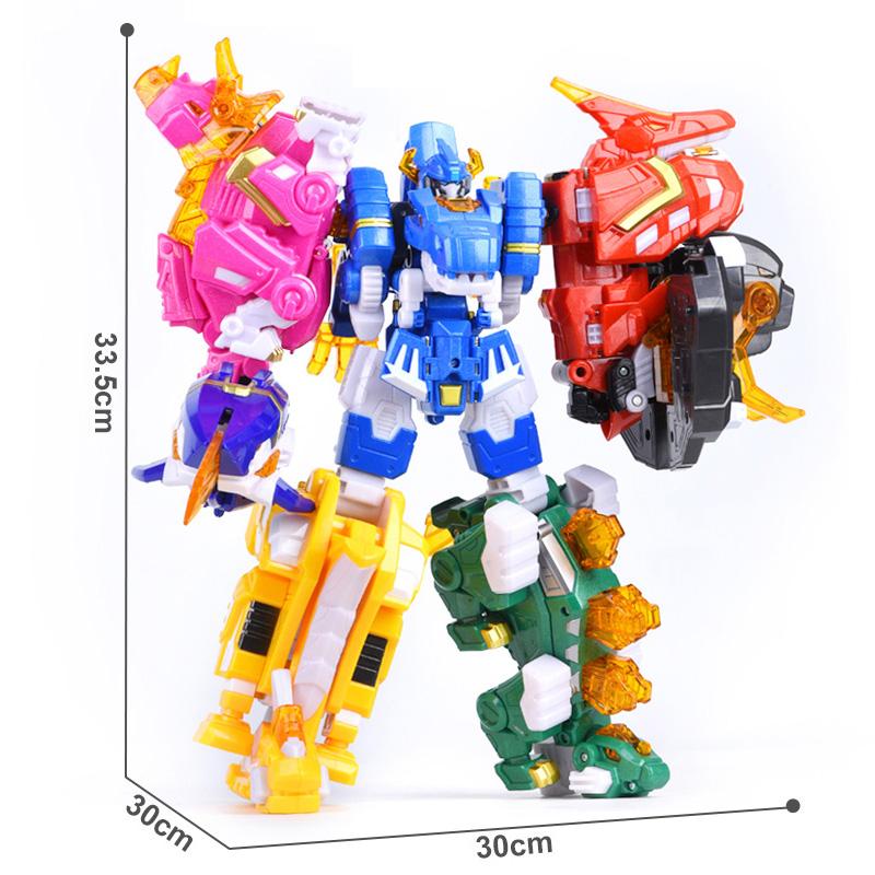 7 IN 1 Mini Force 2 Super Dino Power Transformation Robot Toys Action Figures Mini Force X Deformation Dinosaur Mecha Toy