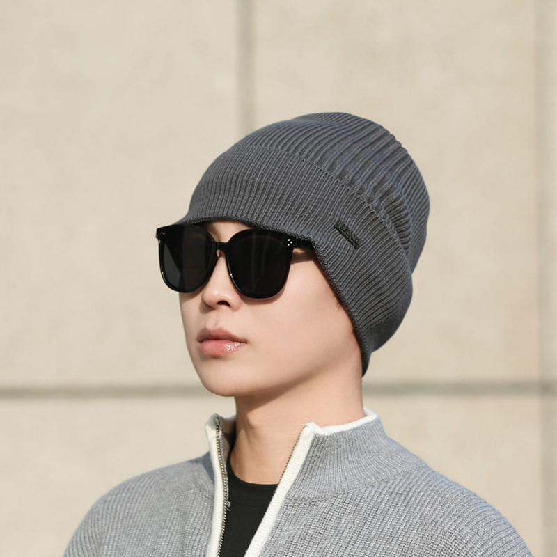 Herren Herbst Winter Samt Warm Winddicht Wollmütze Outdoor Radfahren Ohrenschutz Dicke Strickmütze
