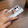 Luxury Bling Rhinestone Heart Ring Bracket Clear Phone Case for Xiaomi Redmi Note 14S 4G,13 Pro 5G 4G,POCO X6 5G,M6 Pro 4G Stand Cover