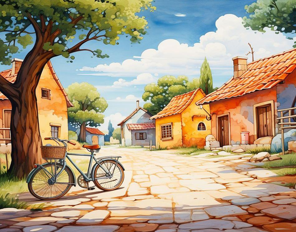 5D DIY Diamond Painting Landscape Street Full Square Embroidery Kit Starry Beach Modern Friend Gift Home Decor