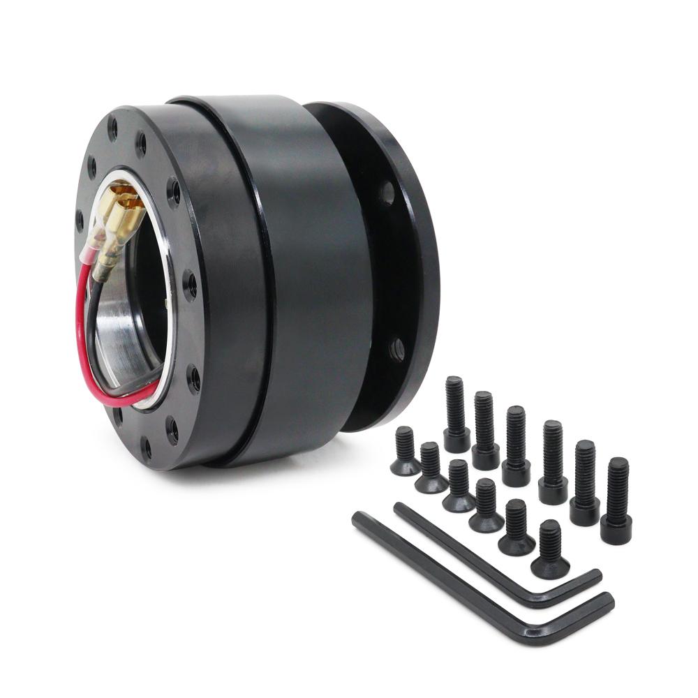 New Black Steering Wheel Snap Off Quick Release Hub Adapter Boss kit 8 Colors Available Mo Car Accessories With MOMO BLACK