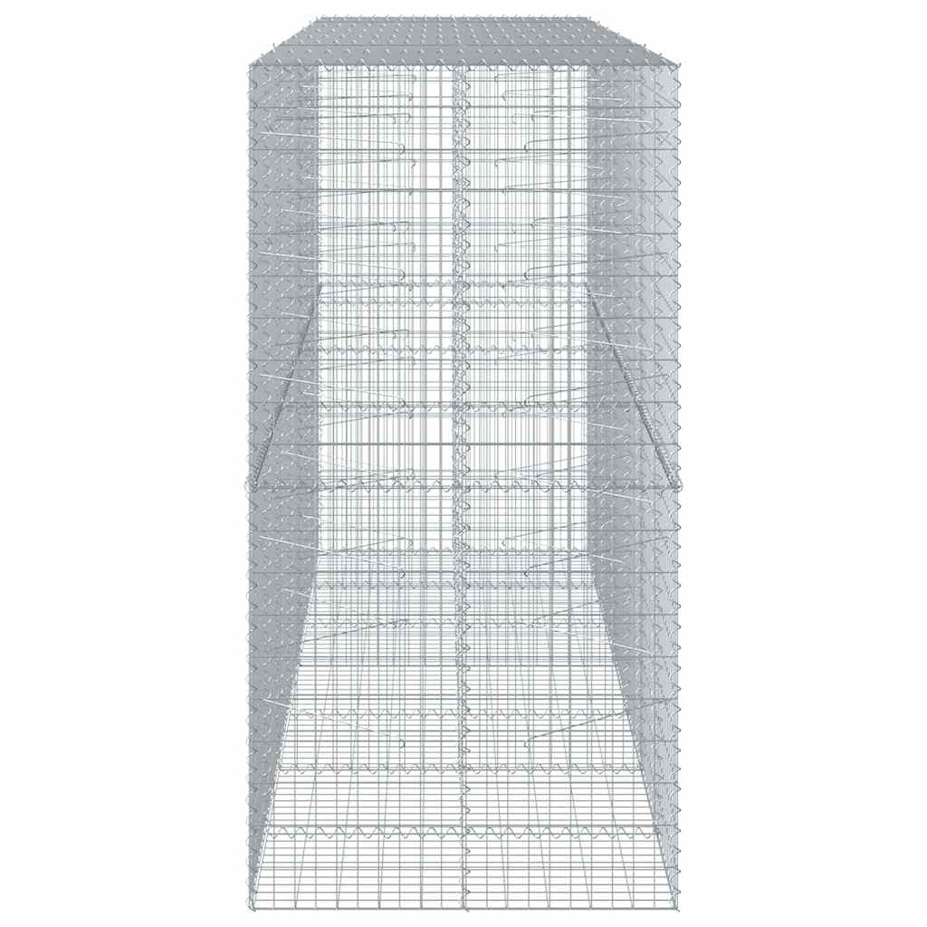 Vidaxl Kosz Gabionowy Z Pokrywą, 350X100X200 Cm, Galwanizowane Żelazo
