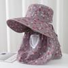 Sombrero de Flores para Mujer Verano Exterior Obra de Construcción Protector Solar Mascarilla Cubre Rostro Sombrero de Sol Sombrero de Sol para Ciclismo