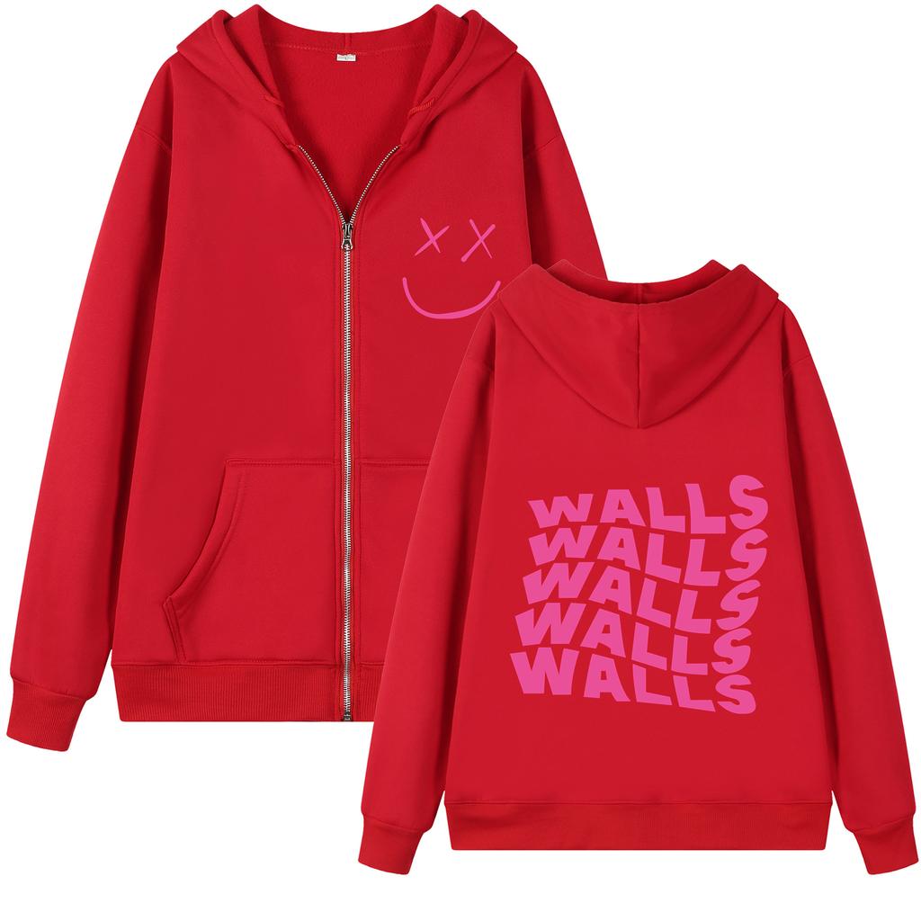 Walls Fashion Unisex and Women New Pattern Brand Printed Comfortable Neutral Street Hip-hop Sports Sales High-qualityzipper Sweater