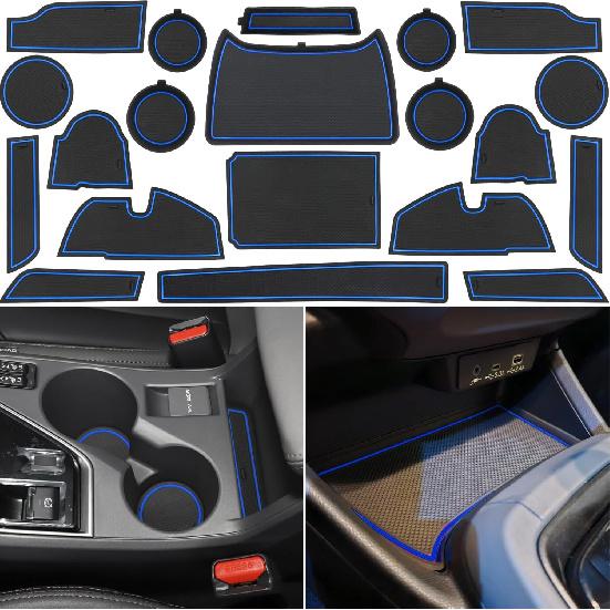 Center Console Liner For Subaru Crosstrek Accessories 2024 2025 2026, For Impreza Cup Holder Mat, Coaster Trim, Non-Slip Dust Interior, Door Slot