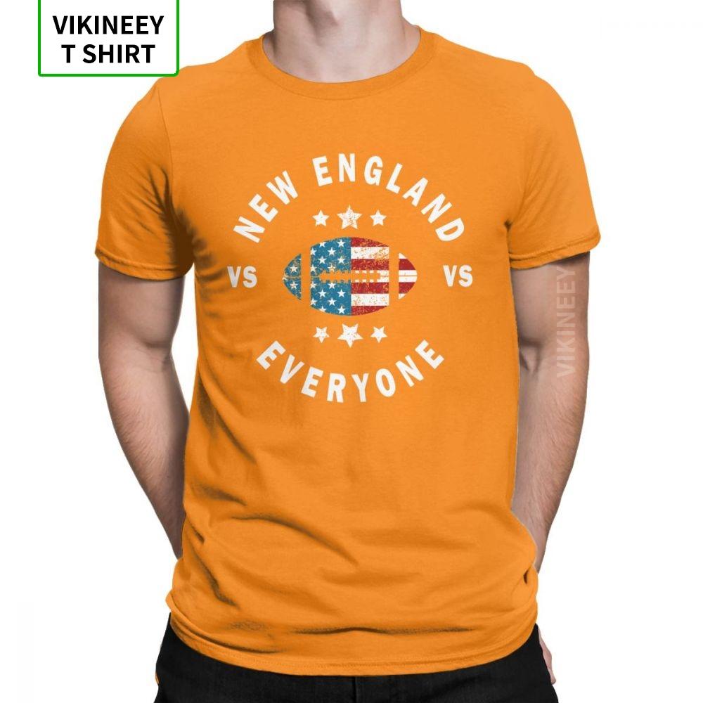 Unisexs T Shirts Funny Distressed New England Vs Everyone Amazing Fans Patriots Tees Crew Neck Clothing Cotton Summer Tshirt