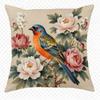 Floral Bird Print Doublesided Printed pillow cover Short plush Suitable living rooms bedrooms sofas throw cushion cover