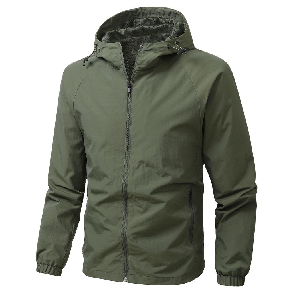 Lockere Version der lässigen Frühlings- und Herbstjacke für Herren mit Kapuze, Outdoor, neu, winddicht, vielseitig, Herrenmantel