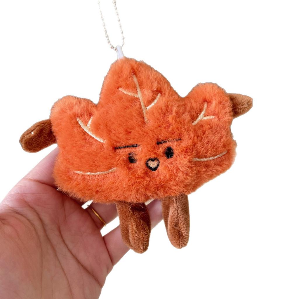 Leaf Bag Pendant Bag Charm Leafing Keyring Plush Texture Key Accessory Suitable for Fashion Ladies and Girls Present