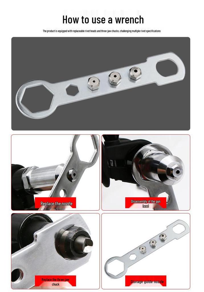 Electric Rivet Drill Adapter Conversion Kit
