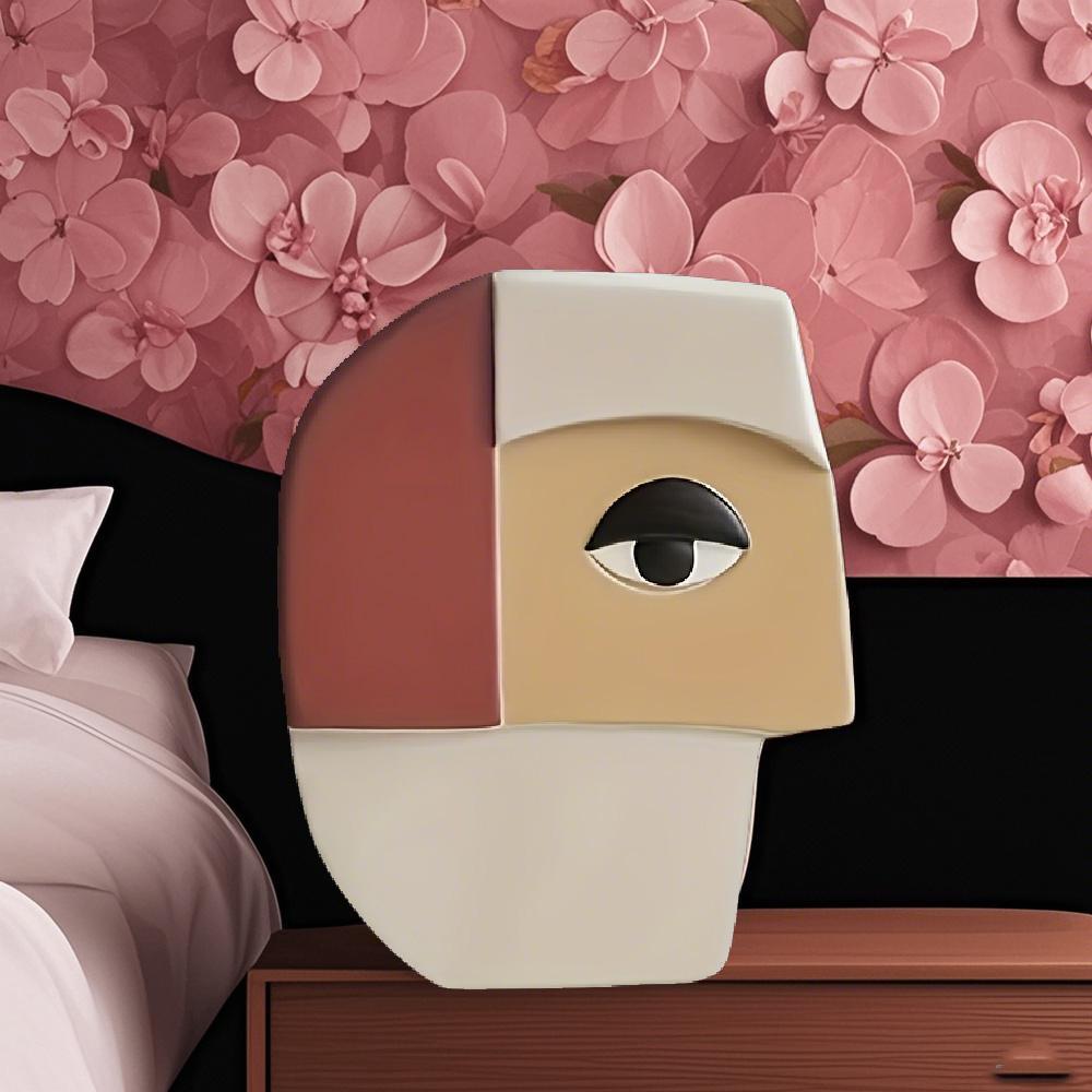 

1 Pc Resin Abstract Face Vase Crafts - Perfect as a Home Decoration Ornament, Showcasing Modern Artistic Style with Resin Material B