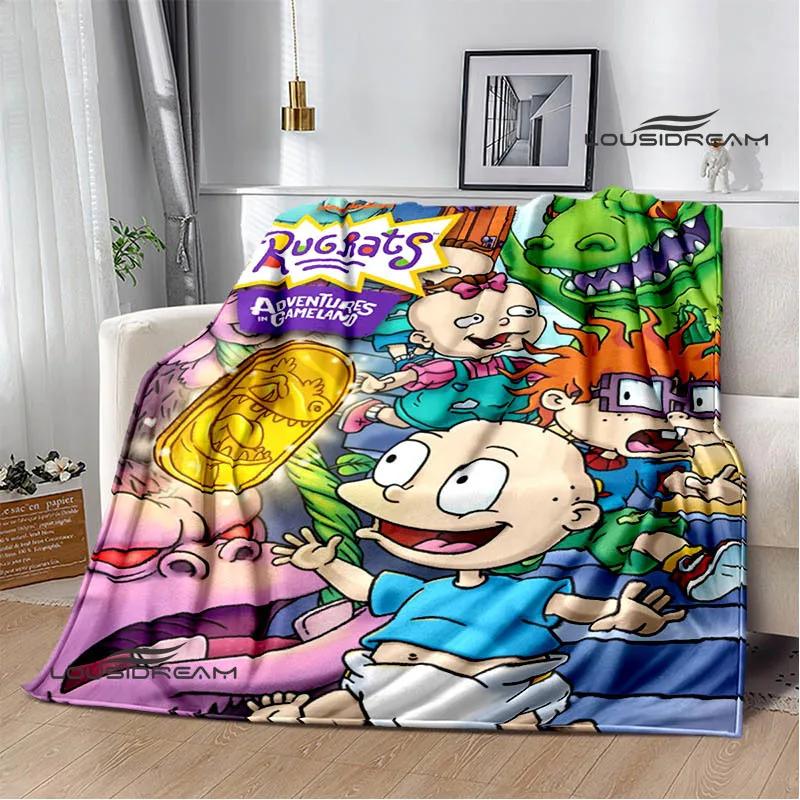 3D Cartoon R-rugrats Blankets Picnic blanket blankets for beds Flange Warm blanket Home travel blanket bed linings birthday gift
