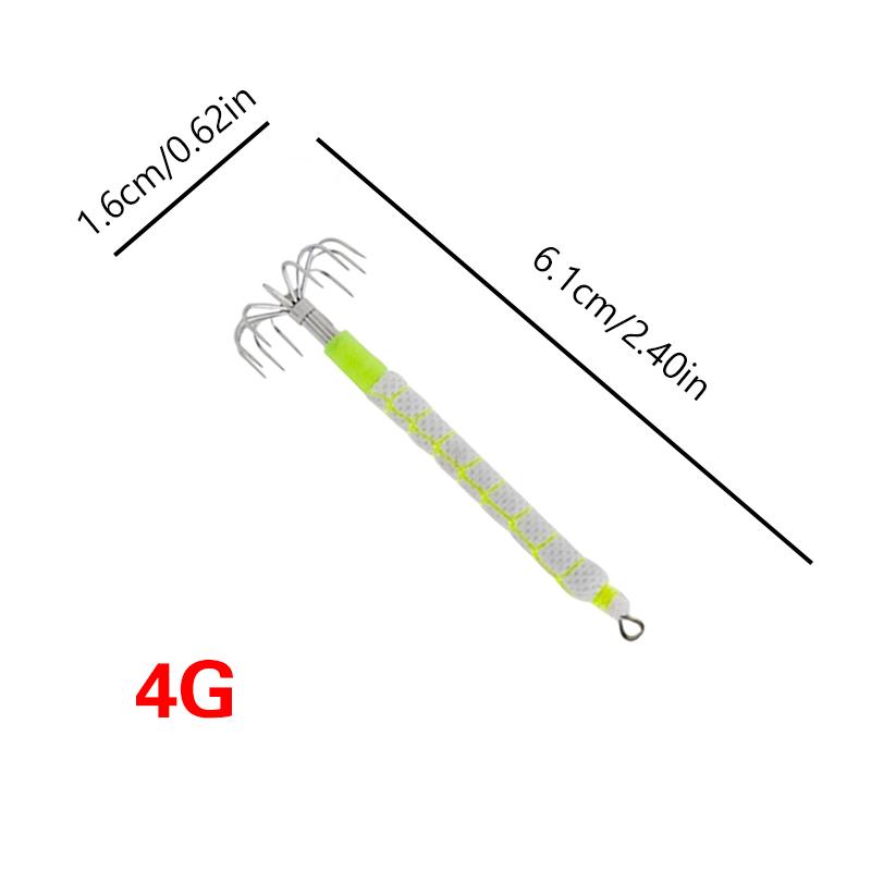 

4/10/15/20g White Luminous Fishing Hook Squid Hook Fishing Gear Accessories