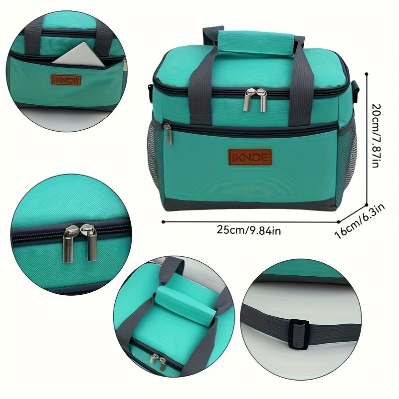 Najnowsza Przenośna Izolowana Torba na Lunch, Gruba Wodoodporna Torba Piknikowa 600D Oxford z Wkładem Lodowym na Lunch - Szczelna, Pasek na Ramię, Wodoodporna
